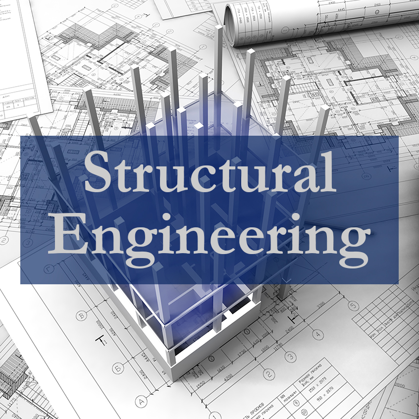 Blueprints and steel beams illustrating structural engineering concepts.